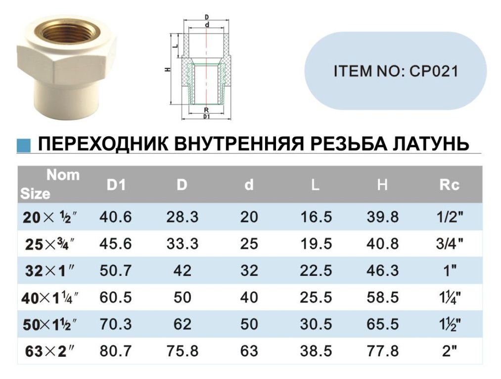 Внутренняя 1 2 внутренняя 3 4. Переходник для труб ПВХ 63 Х 50 Х 2